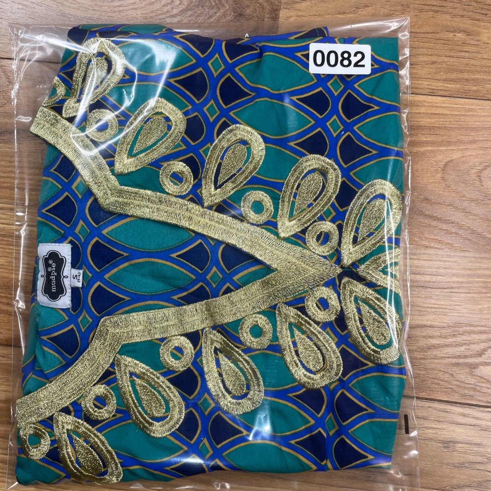 Mud Pie Women's Tunic Top, Geometric Print, Gold Embroidered V-Neck, Size S - Picture 15 of 15
